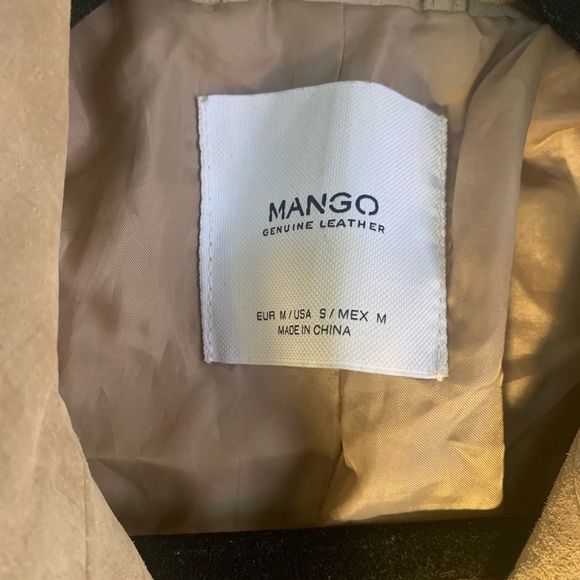 Suede light brown / beige Mango bomber jacket - Picture 2 of 3